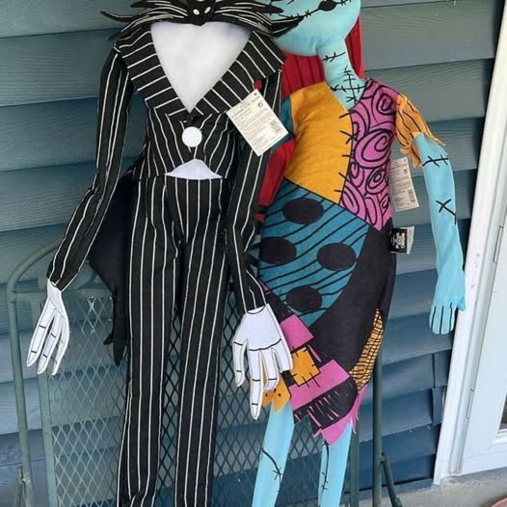 The Nightmare Before Christmas Jack Skellington and Sally Plush 3ft Standing